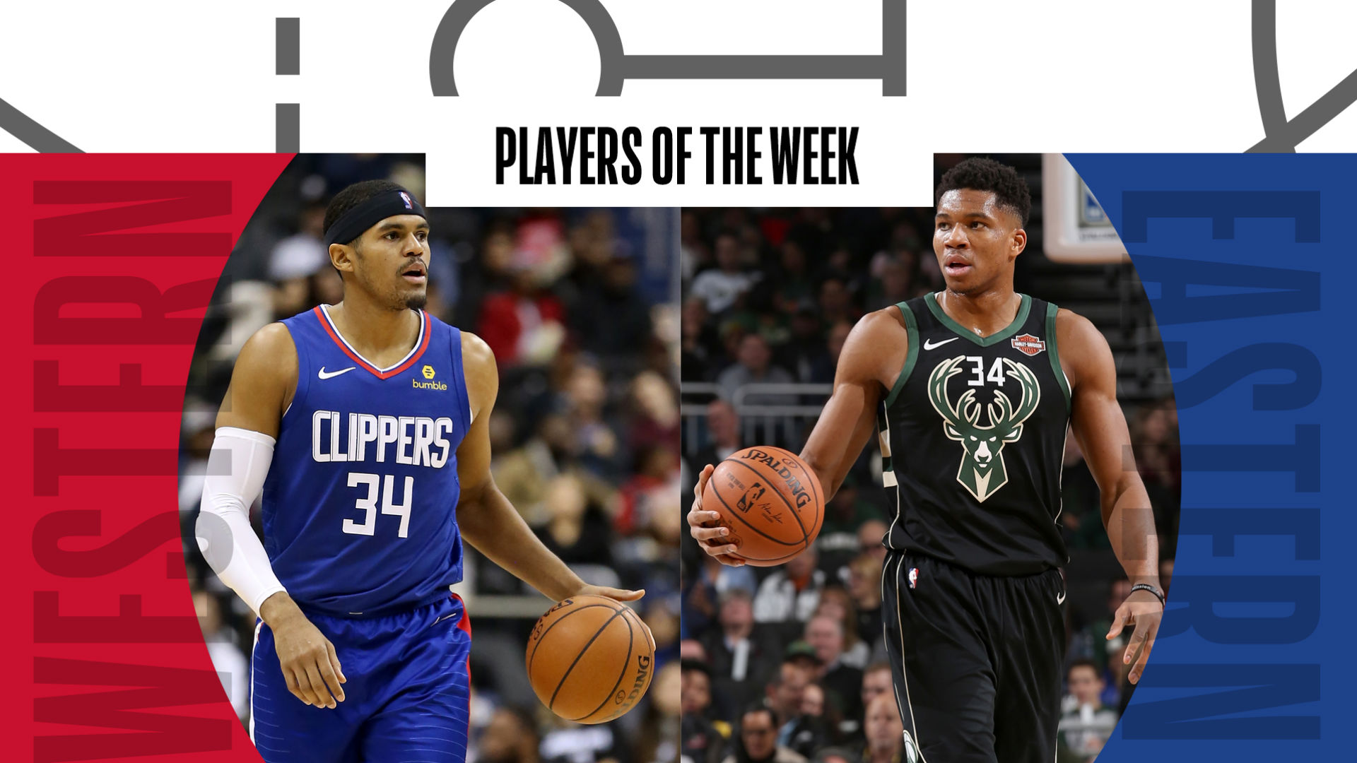 NBA Players of the Week: Bucks' Giannis Antetokounmpo and Clippers' Tobias Harris ...1920 x 1080
